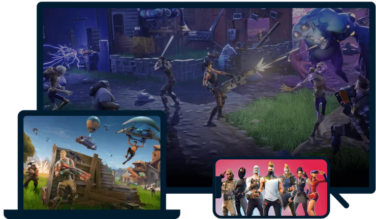Fortnite на разных устройствах.