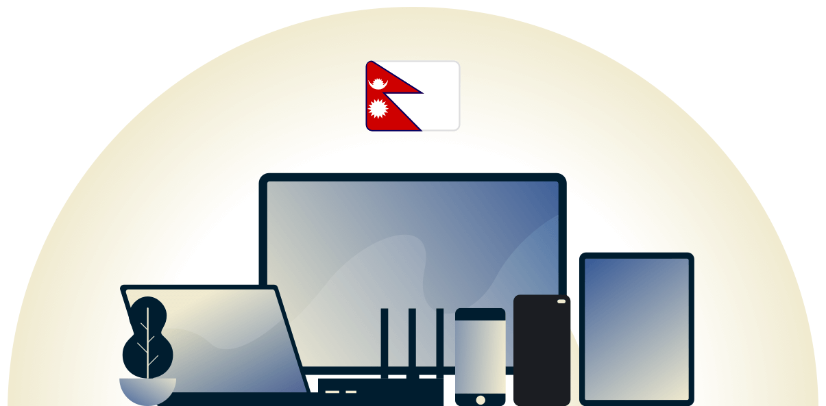VPN pour le N&eacute;pal prot&eacute;geant une vari&eacute;t&eacute; d'appareils.