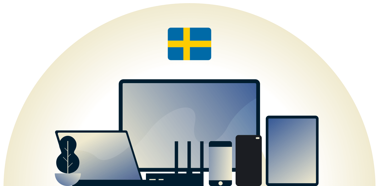Schweden-VPN sch&uuml;tzt eine Vielzahl von Ger&auml;ten.