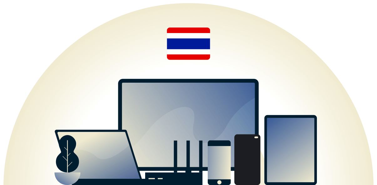 Thailand VPN skyddar en m&auml;ngd olika enheter.